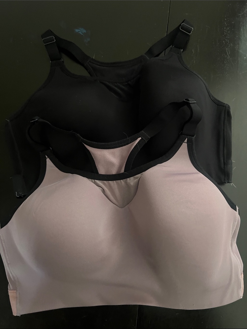 all in motion Mauve and Black Double-Pack Seamless Sports Bras